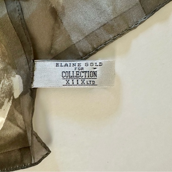 100% Silk Elaine Gold for Collection XIIX ltd Sheer Floral Rich Scarf - Picture 3 of 8